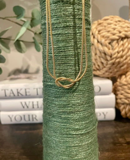 Gold Filled Double Layered Knot Necklace