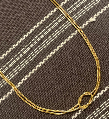 Gold Filled Double Layered Knot Necklace