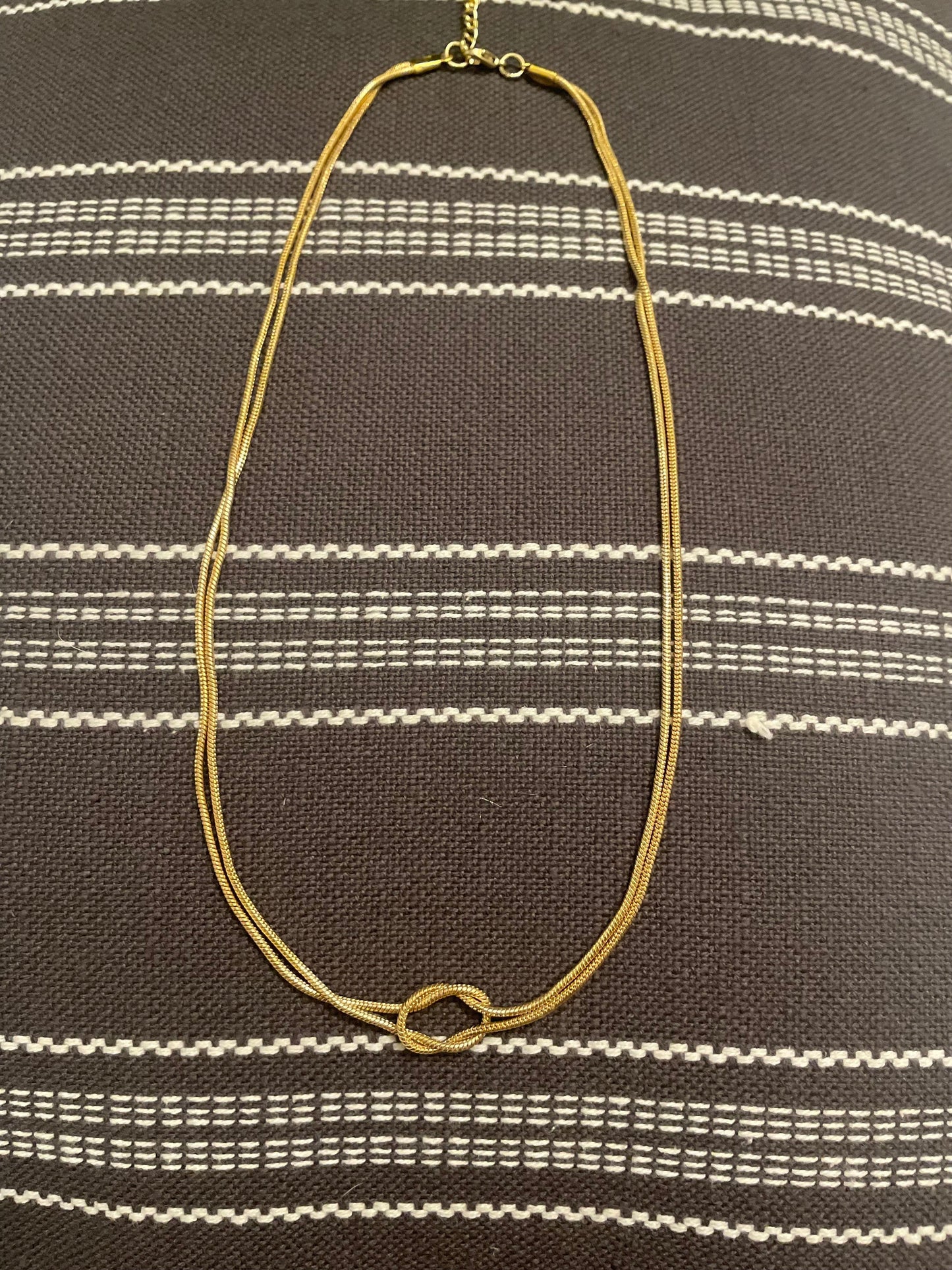 Gold Filled Double Layered Knot Necklace