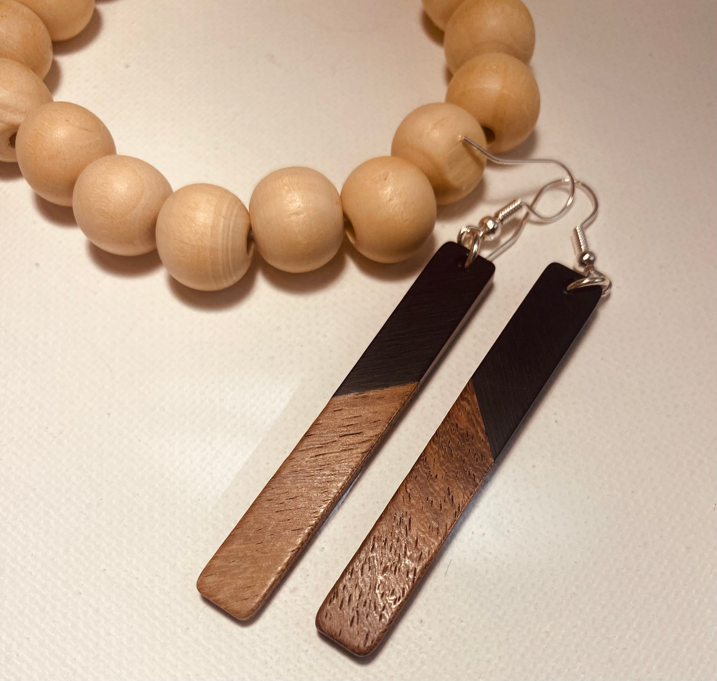 Resin and Wood  Earring