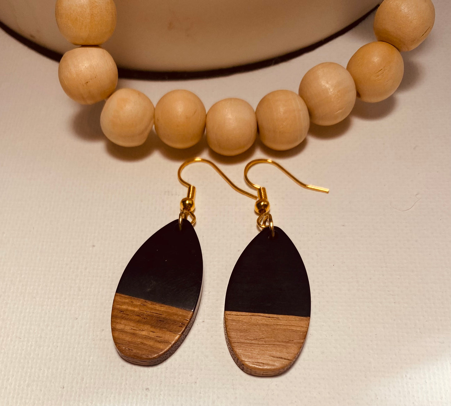 Resin and Wood  Earring