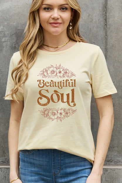 Simply Love BEAUTIFUL SOUL Graphic Cotton Tee