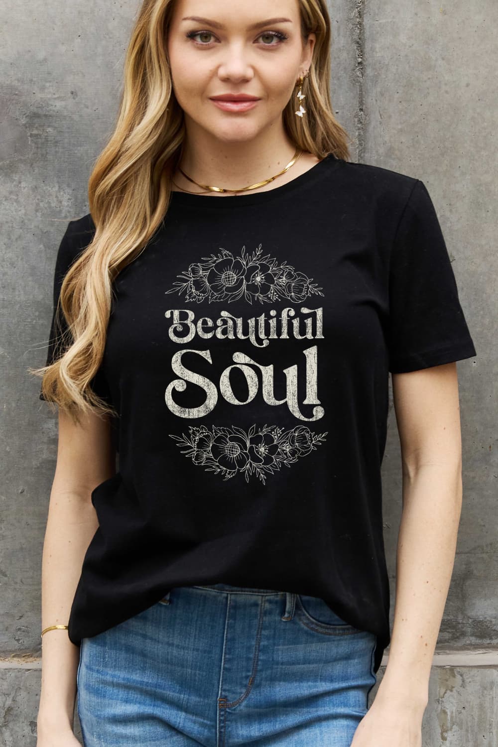 Simply Love BEAUTIFUL SOUL Graphic Cotton Tee