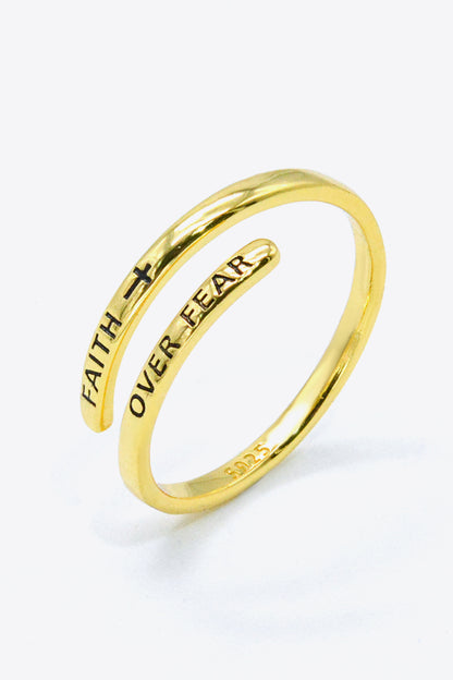 FAITH OVER FEAR Bypass Ring