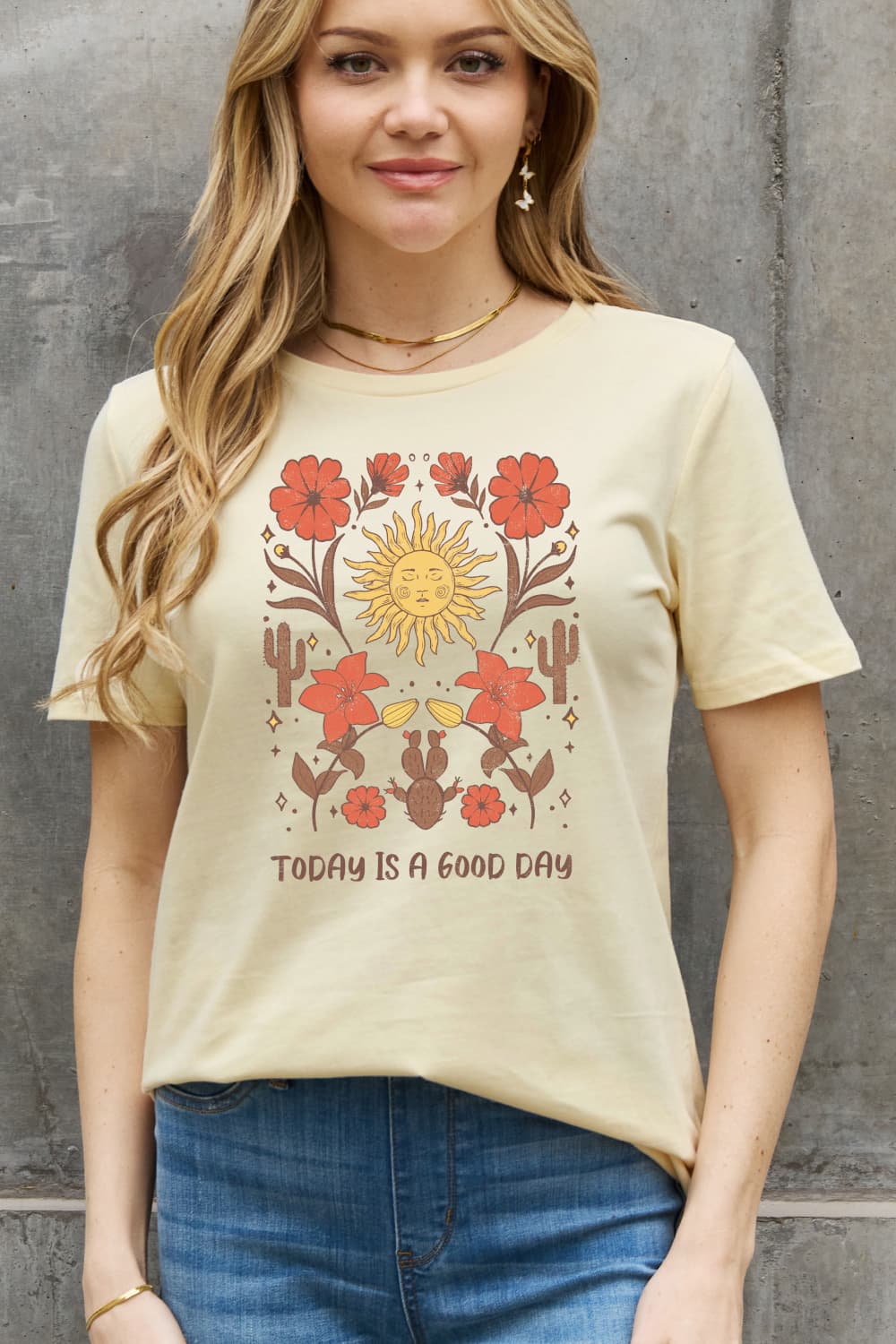 Simply Love Full Size TODAY IS A GOOD DAY Graphic Cotton Tee