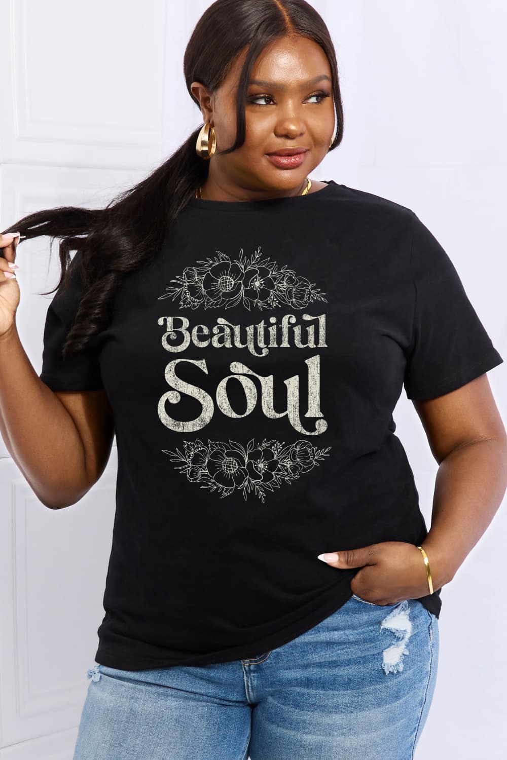 Simply Love BEAUTIFUL SOUL Graphic Cotton Tee