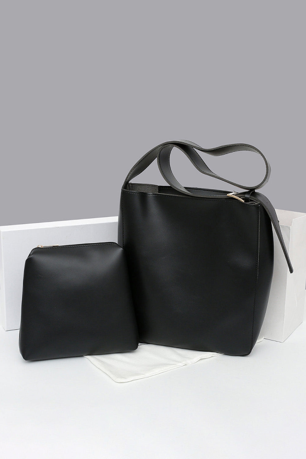 Elegant 2-Piece PU Leather Tote Bag Set